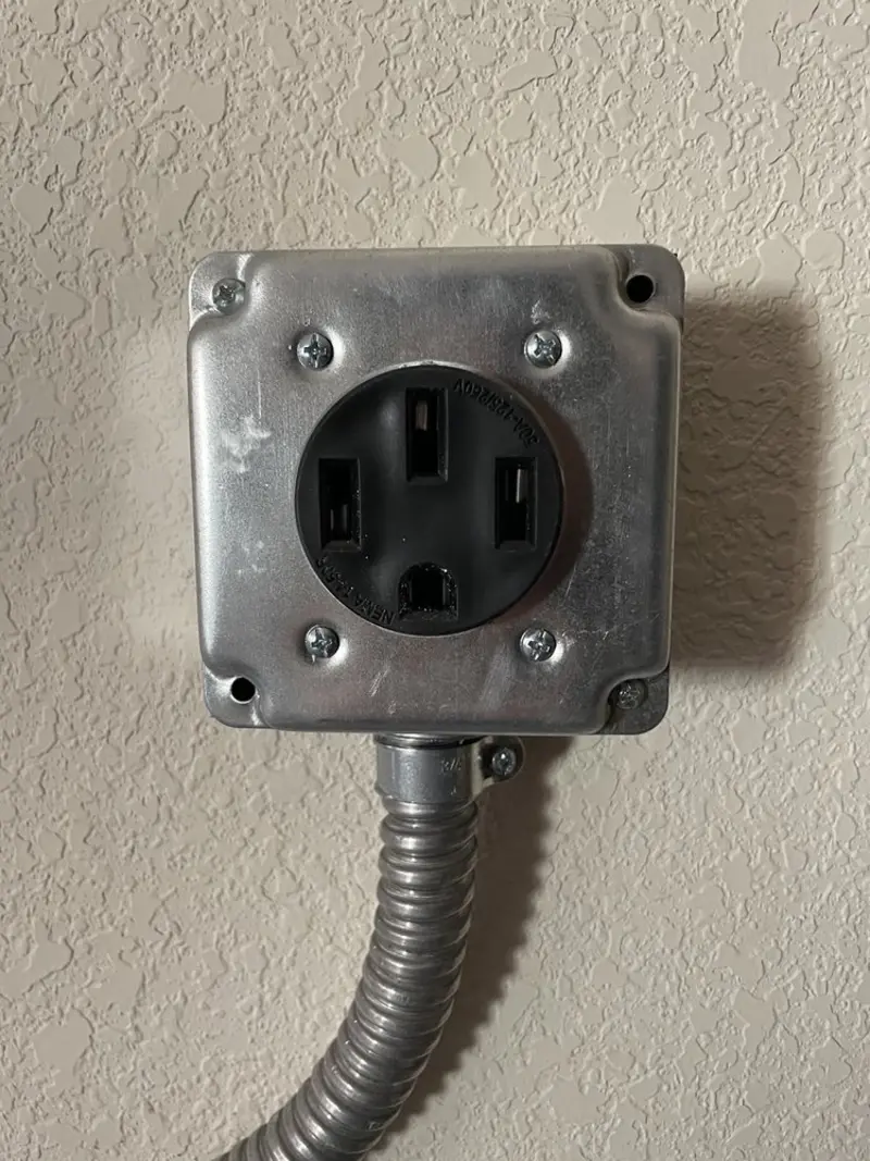 NEMA 14-50 outlet installed for Smart Home Electrical in Wheelersburg