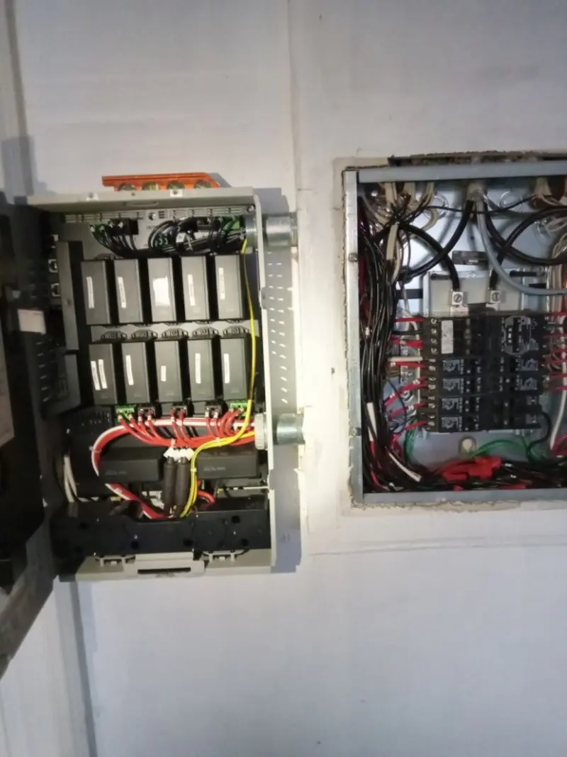 Electrical panel upgrade completed for Security Camera Wiring in Wheelersburg